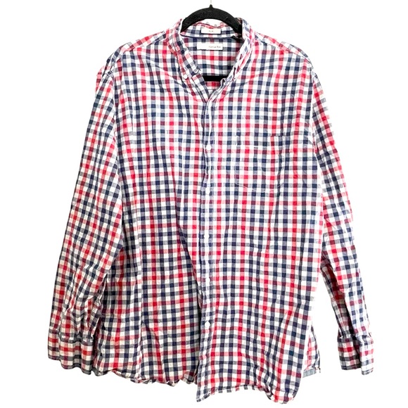 Hawker Rye Button Down Shirt Mens XXL Slim Fit Long Sleeve Preppy Plaid Oxford‎ - Picture 1 of 8